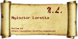 Nyisztor Loretta névjegykártya